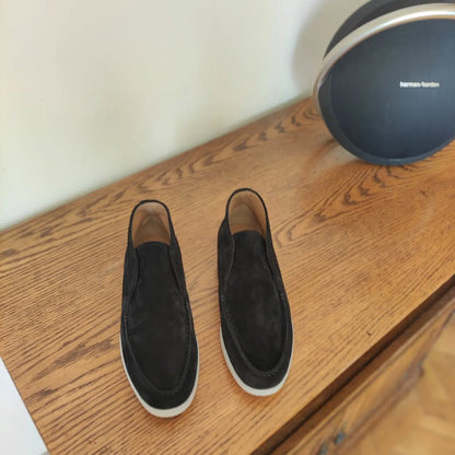 Bottines en croûte de cuir