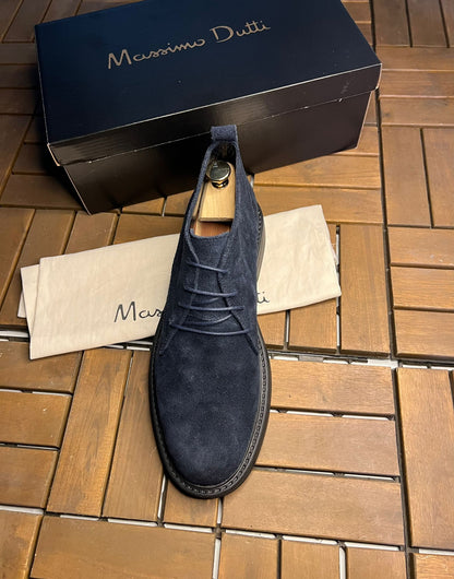 Bottines Daim bleu marin