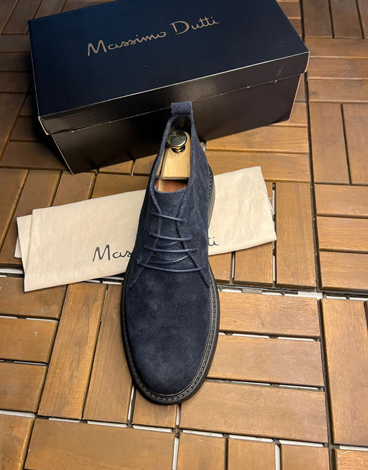Bottines Daim bleu marin