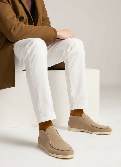 Bottines en croûte de cuir