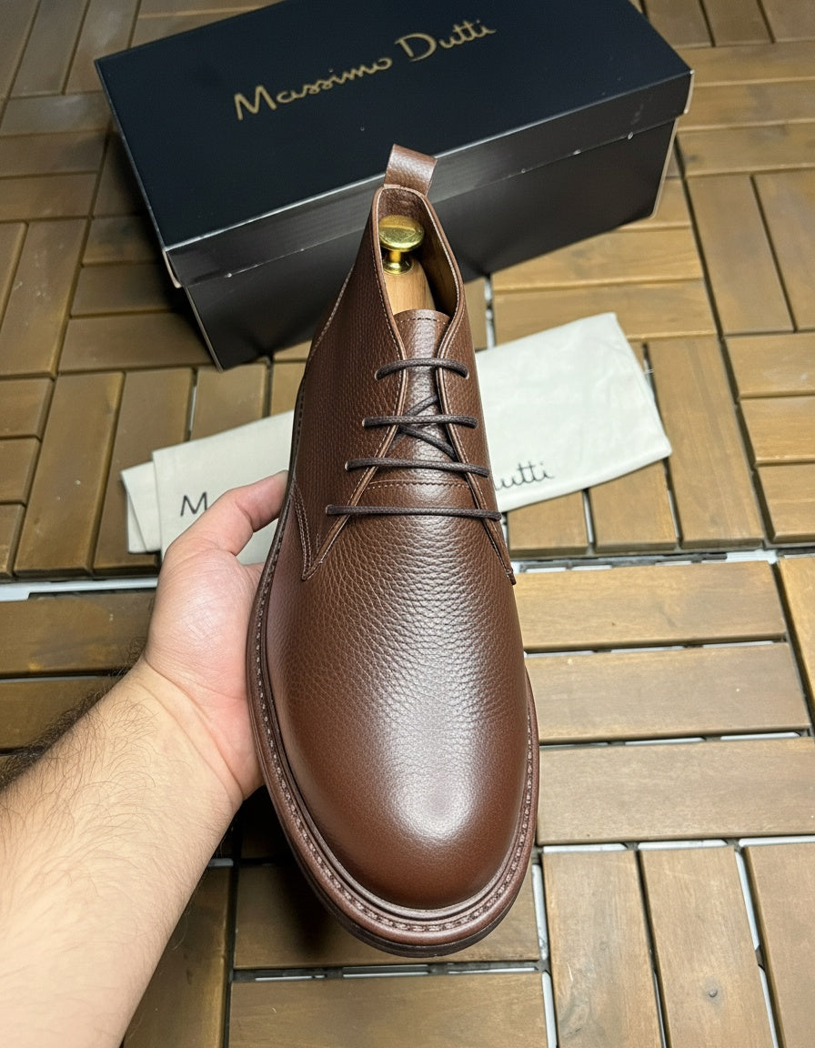 Bottines Cuire  Grèné  Marron