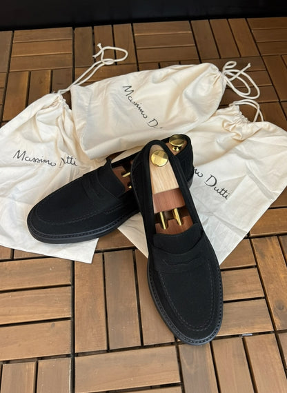 MOCASSIN NOIRE DAIM MD  – Semelle Flexible & Design Élégant