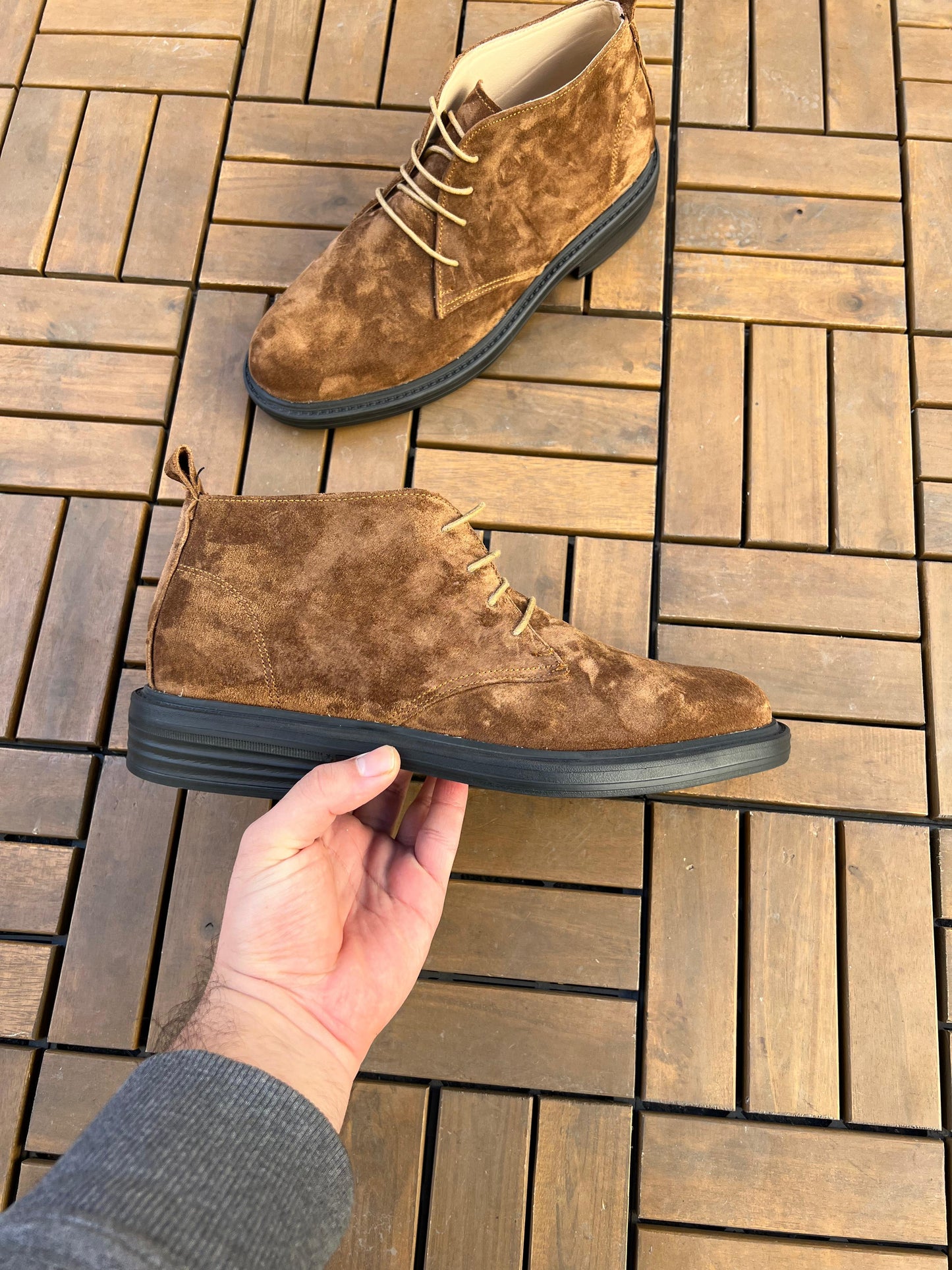 Bottines Daim Marron