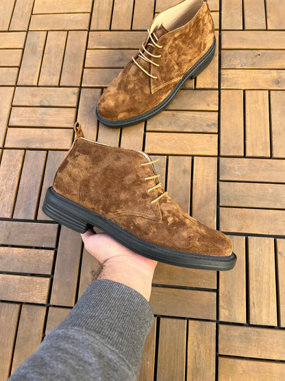 Bottines Daim Marron