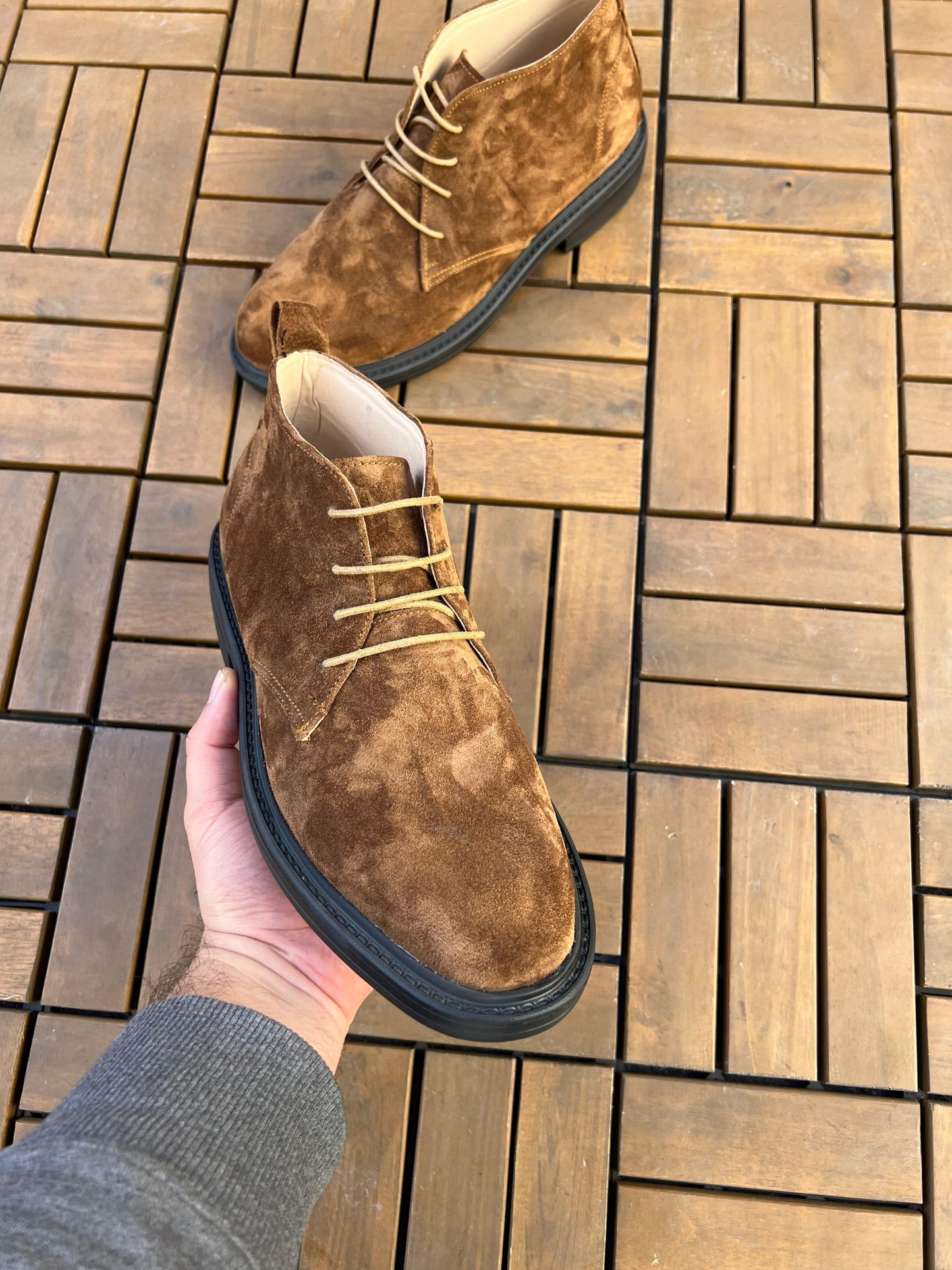 Bottines Daim Marron