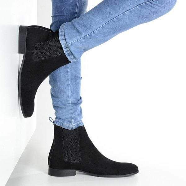 Bottine Chelsea en Daim Noir